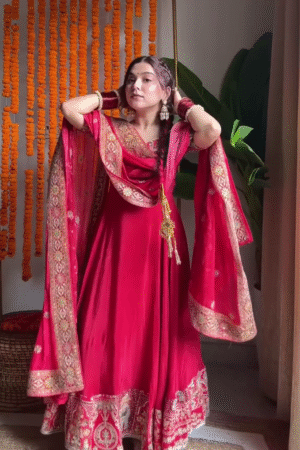 Radiant Red Bridal Anarkali Suit