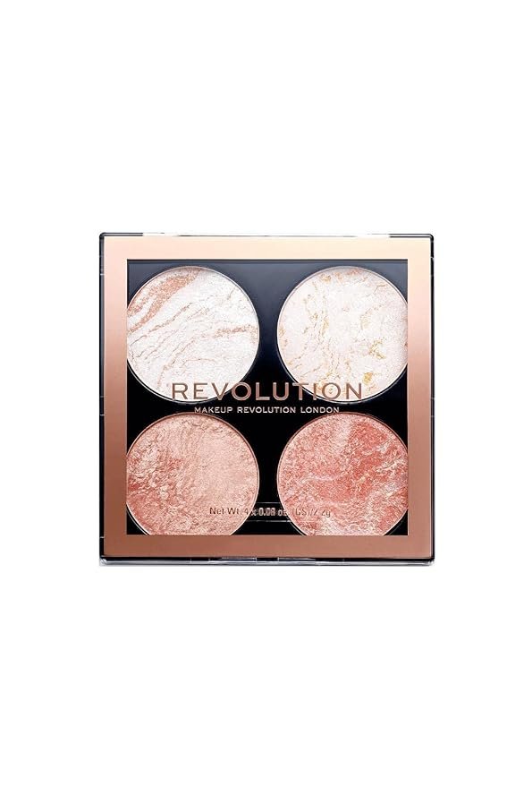 Makeup Revolution, Cheek Kit Take a Breather Highlighter for Face Makeup, Multicolor Highlighter Palette for Makeup