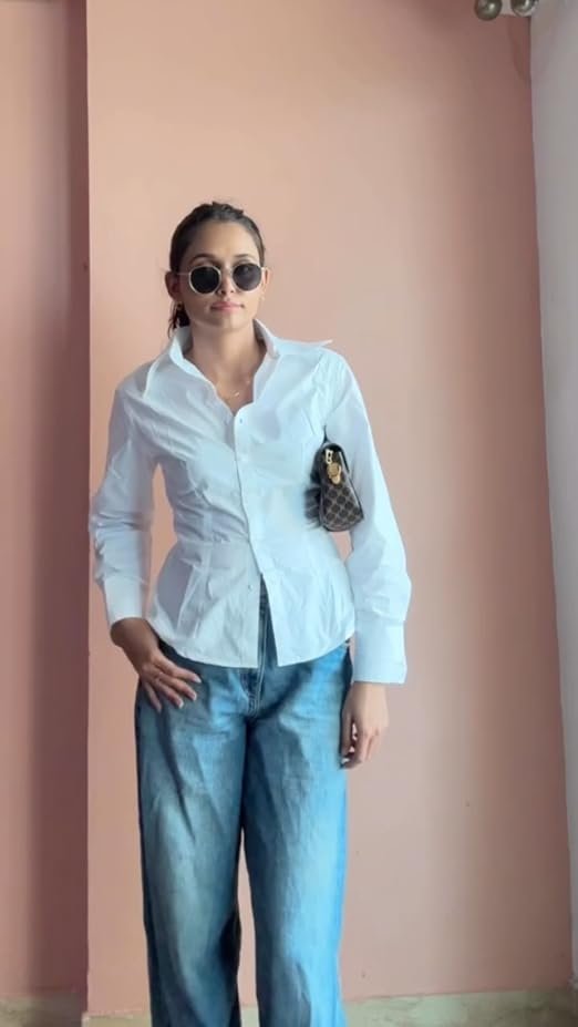 Women’s White Tailored Button-Down Shirt