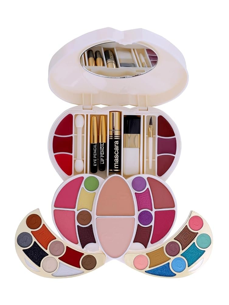 BEMT Professional All In One Makeup Palette Kit 26 Pigment Shadow With, Blusher, Powder Cake, Lip Gloss, Mascara, Eye and Lip Pencil, Makeup Kit