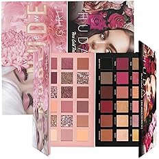 HUDA GIRL Beauty Rose Gold Remastered + Nude Edition Eyeshadow Palette Combo Kit