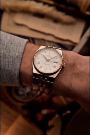 Classic Silver Wristwatch on Wrist
