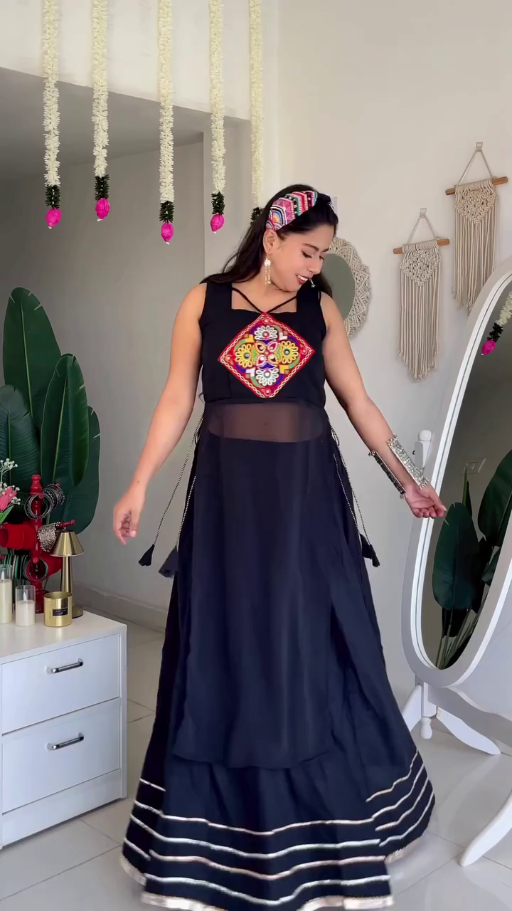 Red Embroidered Sleeveless Kurta with Sheer Panel – Women’s Indo-Western Ethnic Top - Image 6