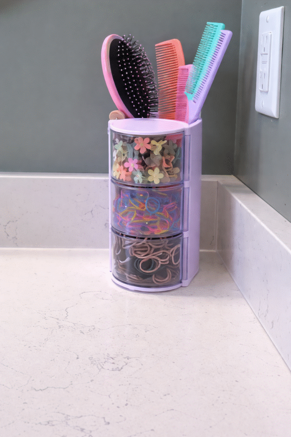 Rotating Hair Accessories Organizer | 3-Layer Hair Tie & Clip Storage Holder - Image 2