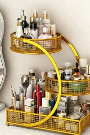 Stylish Countertop Storage Rack for Cosmetics & Skincare