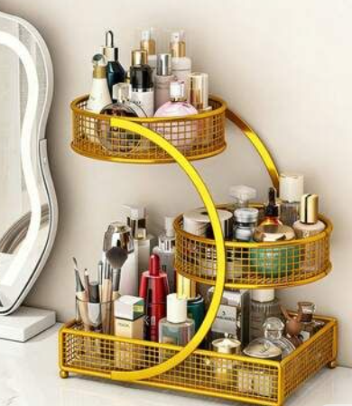 Stylish Countertop Storage Rack for Cosmetics & Skincare
