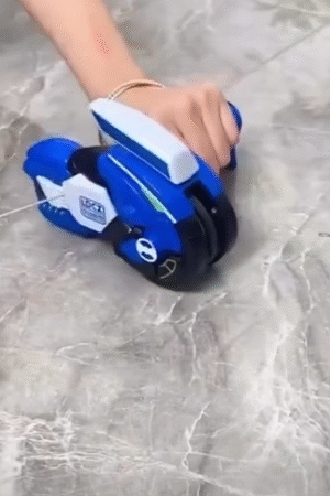 Handheld Mini Floor Scrubber in Action