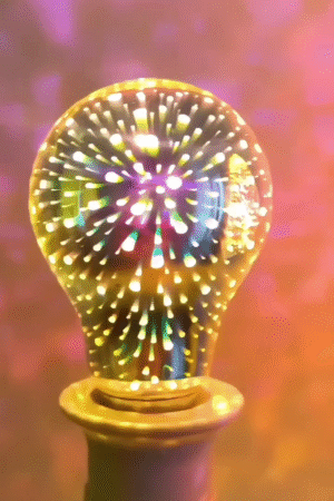 3D Fireworks LED Decorative Bulb | Multicolor Ambient Light for Home & Décor